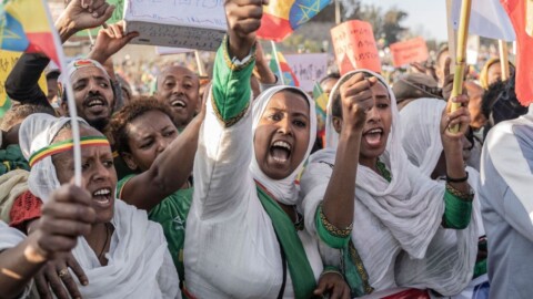 Addis Ababa Ethiopia conflict protest GettyImages 1244135377