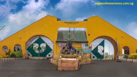 Front gate of Federal University Oye Ekiti FUOYE