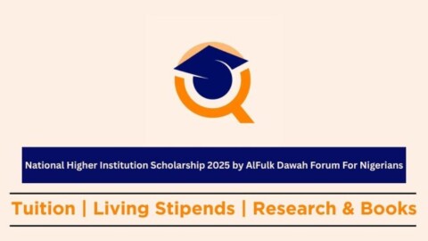 National Higher Institution Scholarship 2025 by AlFulk Dawah Forum For Nigerians 696x392
