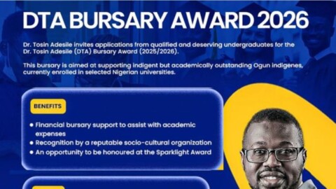 Dr Tosin Adesile Bursary Award 696x392
