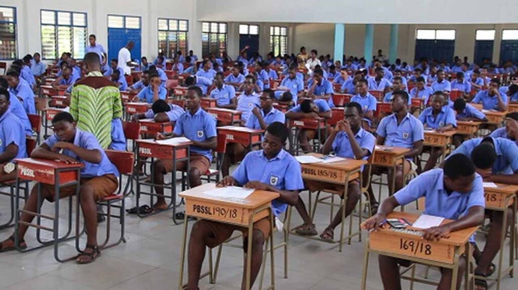 students in an examination hall