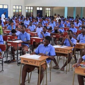 students in an examination hall