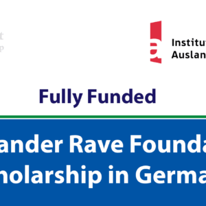 Alexander Rave Foundation Scholarship 2027 in Germany Fully Funded