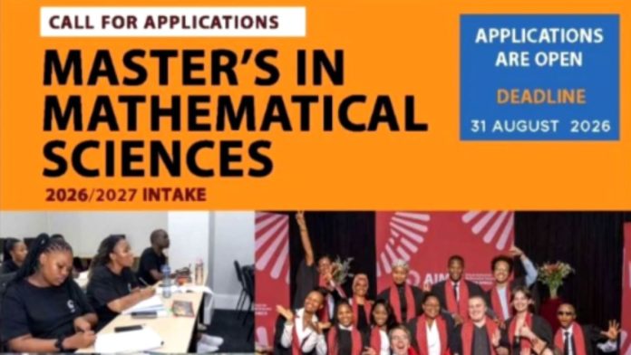 AIMS Masters in Mathematical Sciences Scholarship 696x392